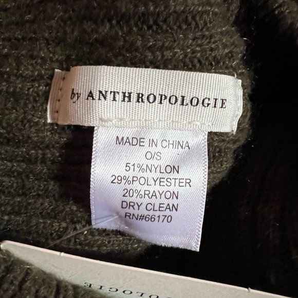 NWT Anthropologie slouchy beanie, olive OS - Picture 2 of 3
